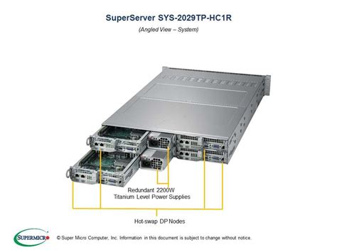 Supermicro SuperServer SYS 2029TP HC1R 4 Servers In 2U TwinPro 4x 6 X SATA SAS Hot Swap 2 5