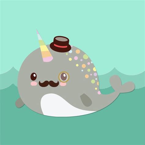 Narwhal Emoji Sticker Pack With Kawaii Faces By Whimsicode