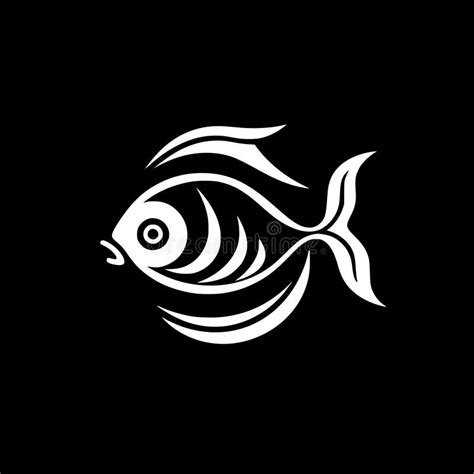 Fish Black And White Vector Illustration Stock Vector Illustration