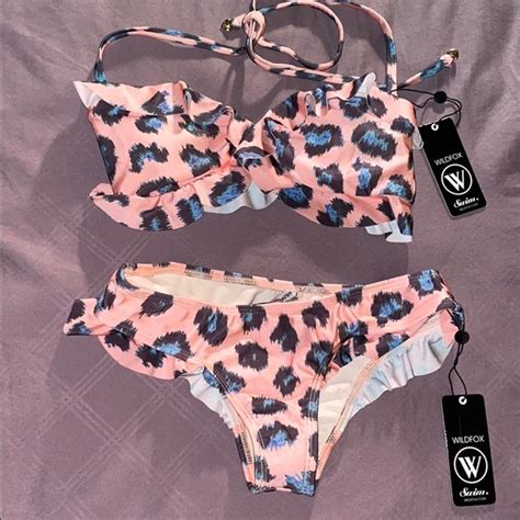 Wildfox Swim Wildfox Pink Leopard Bikini Top Bottom Poshmark