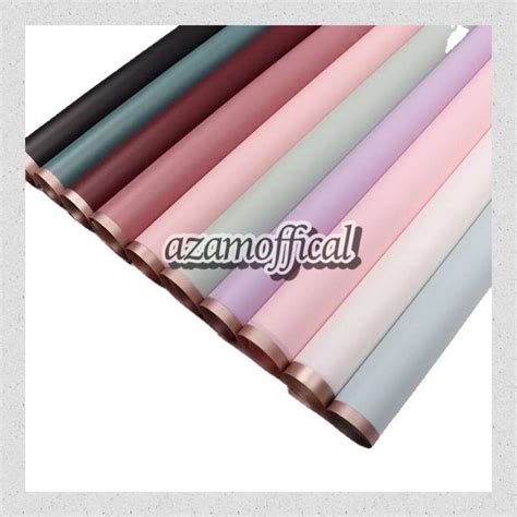 Jual Flower Wrapping Lis Gold Color Ecer Transparent Cellophane