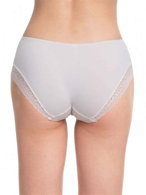 BF 05940 Lace Tactel Invisible Short Brief Beige SATAMI Lingerie 蕾絲Tactel無痕平口內褲 玉 SATAMI