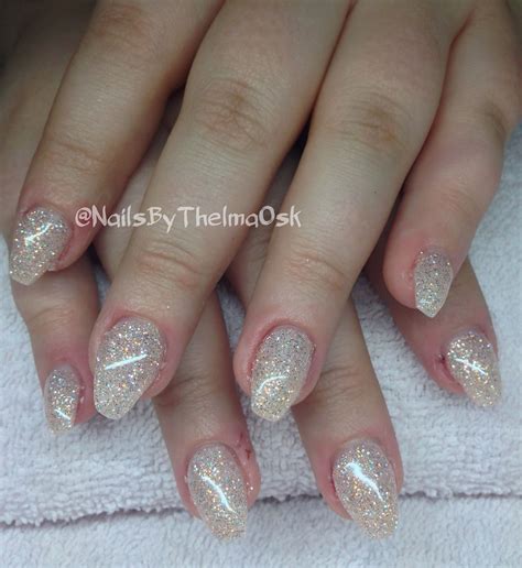 Gorgeous Nude Glitter Gel Nailsbythelmaosk Glitter Gel Lovely Gorgeous Nude Shapes