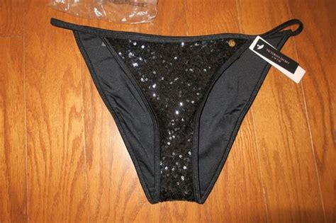 S VICTORIA S SECRET Swim Suit BRAZILIAN Rio BIKINI BOTTOMS MID SEQUINED EBay