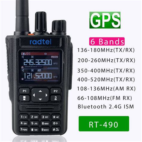 Radtel RT-490 GPS 6 Bands Amateur Ham Two Way Radio 512CH Air Band Wal ...