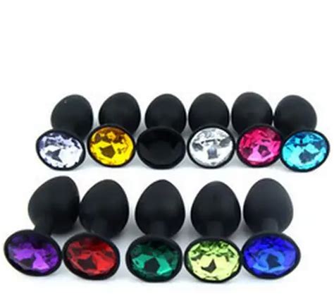 Small Size Black Silicone Anal Toys Anal Plug Anal Toys Smooth Touch Diamond Butt Plug Insert