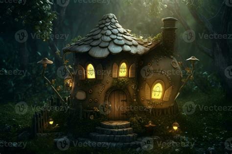 Fairy House Lights Generate Ai 29935761 Stock Photo At Vecteezy