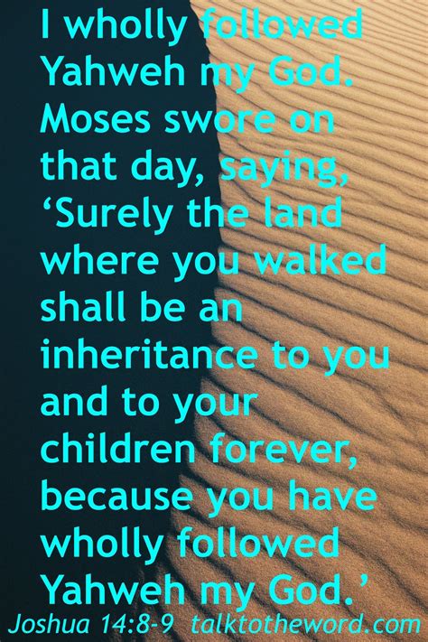 Joshua 14:7-9
