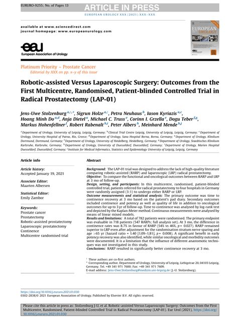 Pdf Robotic Assisted Versus Laparoscopic Surgery Outcomes From The