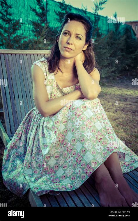 Woman Gardening Mature Girl Gardening In Her Backyard Spring Season Rural Scene Stock Photo