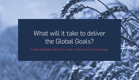 project breakthrough growing  business  tomorrow