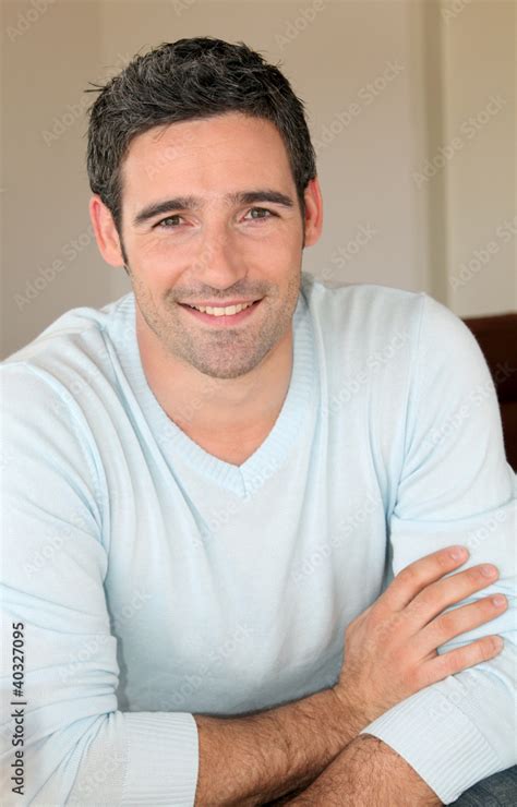 Portrait Of Handsome 30 Year Old Man Stock Photo Adobe Stock