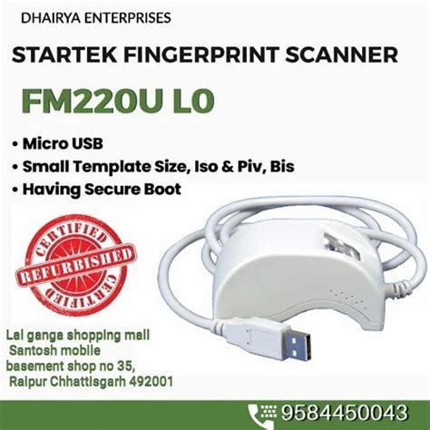 Startek Fm220u Fingerprint Scanner At 1250 Startek Fingerprint