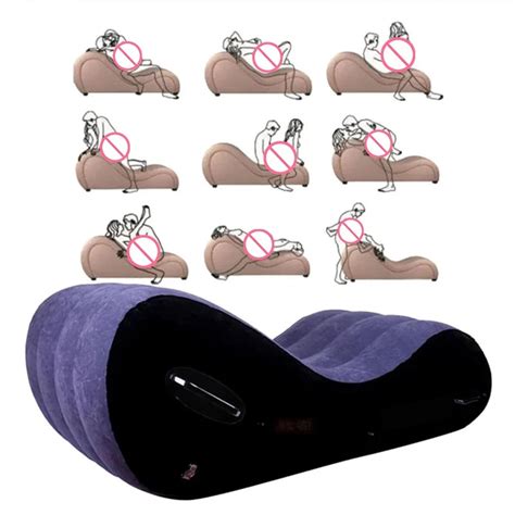 Sex Love Pillow Inflatable Sofa Bed Air Cushion Yoga Chaise Lounge Relax Chair Portable Lounger