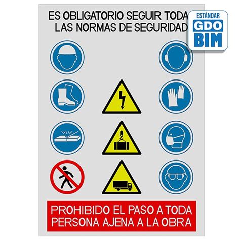 Objeto Bim Señal O Señalización En Bim Para Obra Normas Seguridad