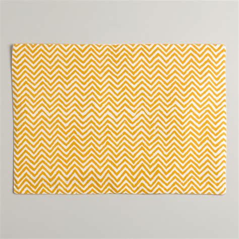 Yellow Chevron Placemats World Market Yellow Chevron Dining Room