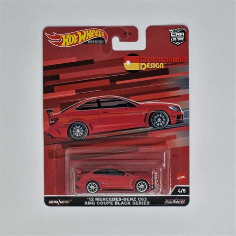 Hot Wheels Premium Mercedes Benz C Amg Coupe Black Series Deutschland Design