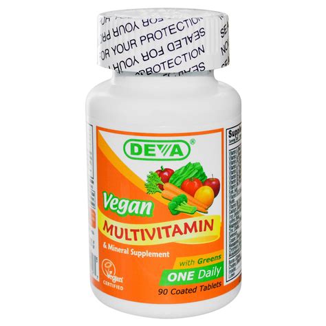 Deva Vegan Vitamins Daily Multivitamin Mineral Supplement 90 Tablets