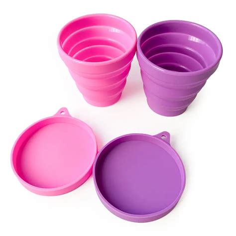 Silicone Collapsible Water Cup Assorted Colors Portable Anti Temu