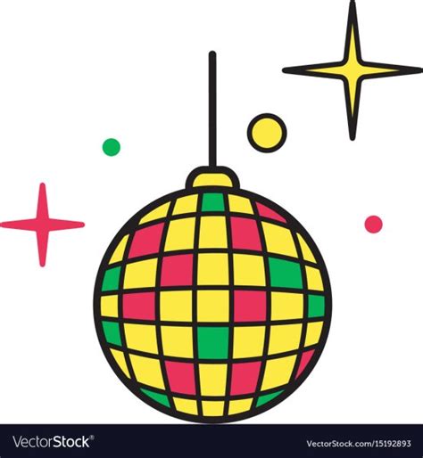 Диско шар рисунок (48 фото)