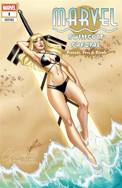 J Scott Campbell Magik X Men Marvel X Men Highres 1girl Bikini Blonde Hair Blue Eyes