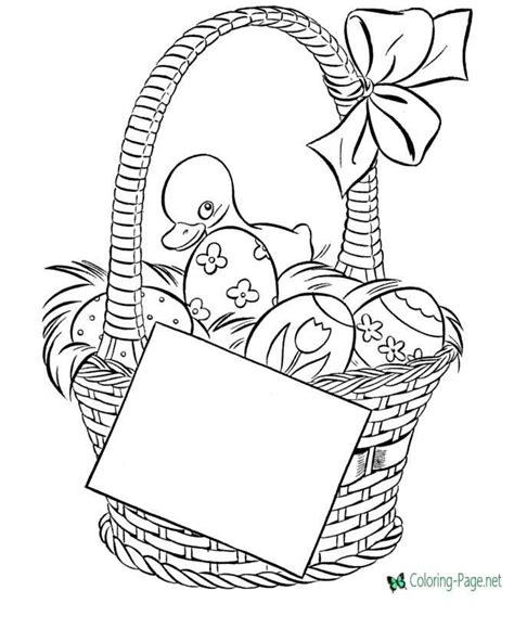 Easter Basket Coloring Pages