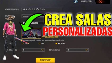 Cómo CREAR SALAS PERSONALIZADAS para PVP En FREE FIRE Como USAR LA