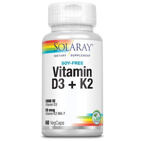Solaray Vitamina D3 + K2 – BetterOrganic – 100% Natural Customized ...