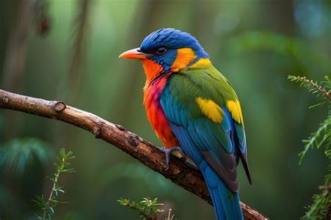 colorful birds hd images ai generated grafico por craftart