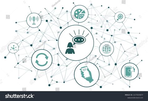 Concept Influencer Connected Icons Stock Illustration 2177035877