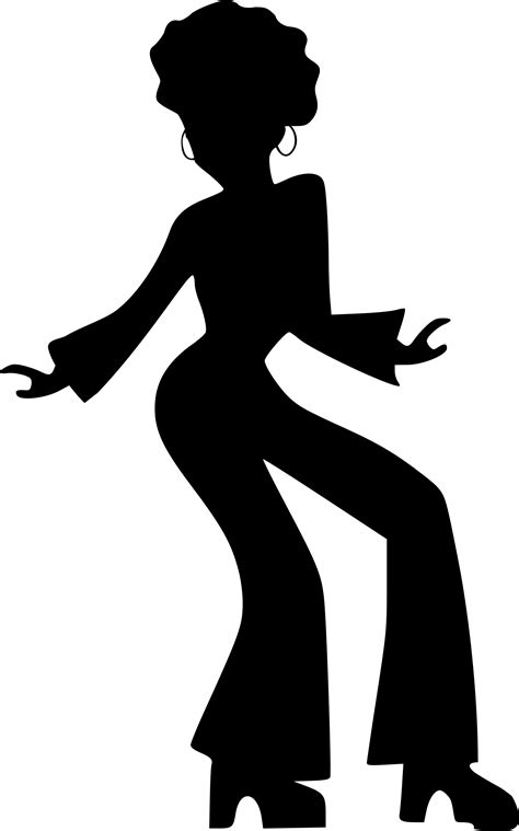 Disco Dancing Silhouettes