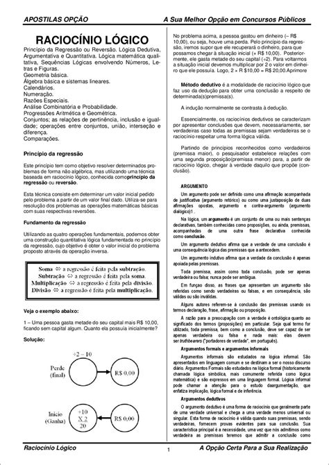 Mapas Mentais Sobre RACIOCINIO LOGICO Study Maps