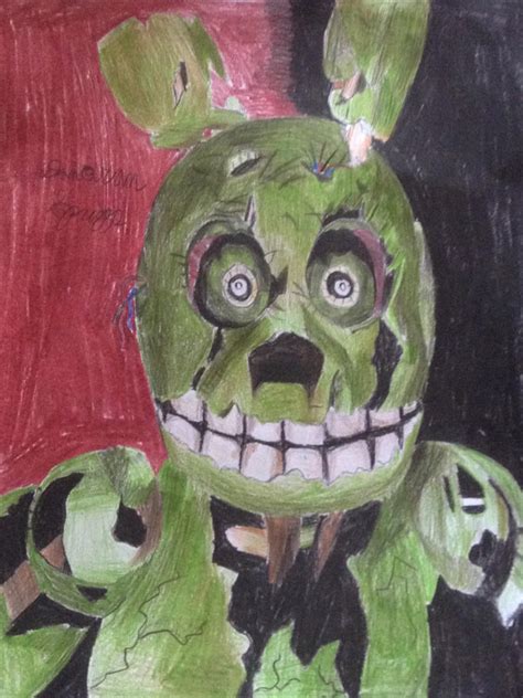 Fnaf 3 Springtrap Real Life Drawing By Shadicgamer On Deviantart