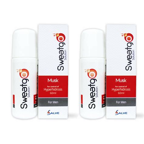 Sweatgo Anti-perspirant Hyperhidrosis Sweat Free Healthy Skin Pack of 2