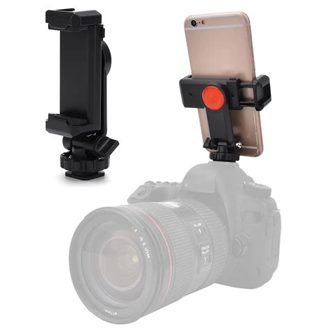 Uurig St S Adjustable Phone Tripod Mount Holder Camera Hot Shoe Smartphone Clip Degree