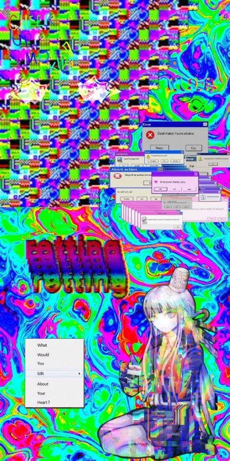 Anime Glitchcore Wallpapers Wallpaper Cave