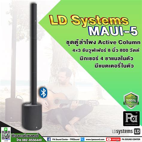 Ld Systems Maui Ultra Portable Battery Powered Column Pa System