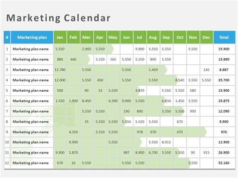 Marketing Campaign Calendar Template