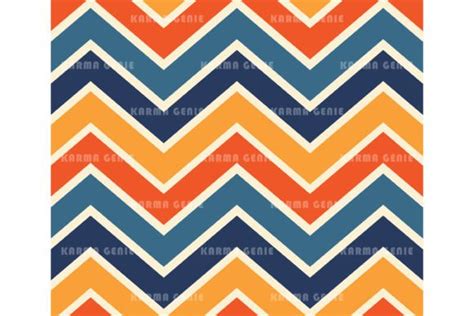 Retro Chevron Colorful Zig Zag Pattern Graphic By Karma Genie