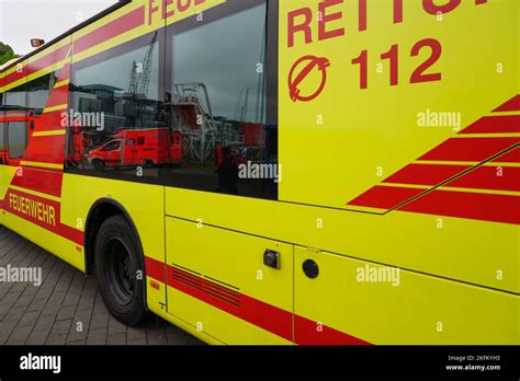 Emergency vehicles of the Hamburg Fire Department in the Harbor of Hamburg Stock Photo - Alamy