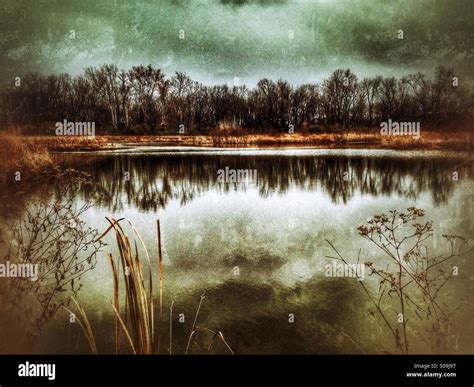 A Wintertime Lake Stock Photo Alamy