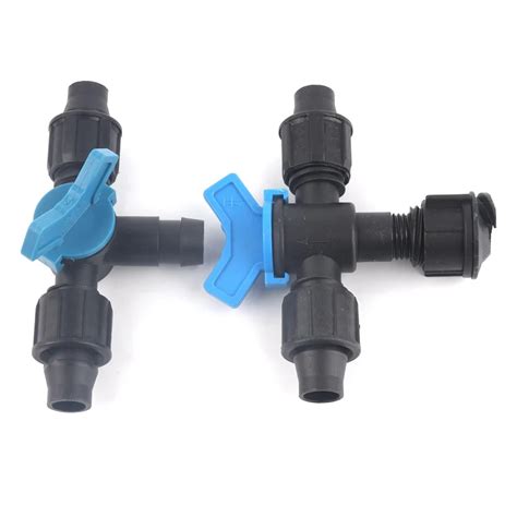 3pcs 16mm Drip Tape By Pass Valve Micro Irrigation Hose Pipe Connectors