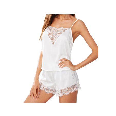 Sinhoon Women Satin Silk Babydoll Lingerie Sleepwear Nightwear Shorts Pajamas Walmart