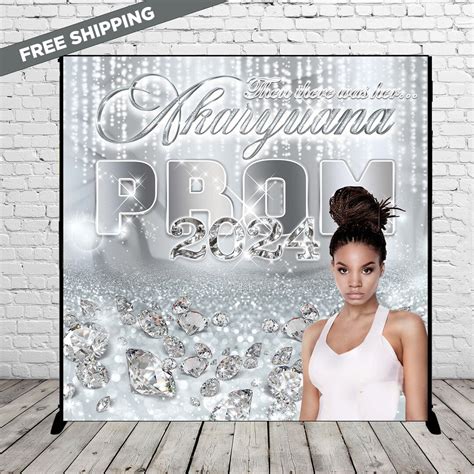 Prom Step And Repeat Prom Backdrop Silver Bling Photo Step And