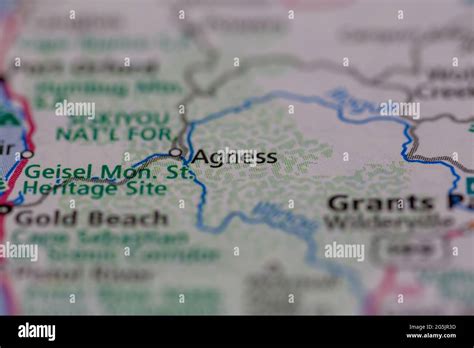 Agness oregon map hi-res stock photography and images - Alamy