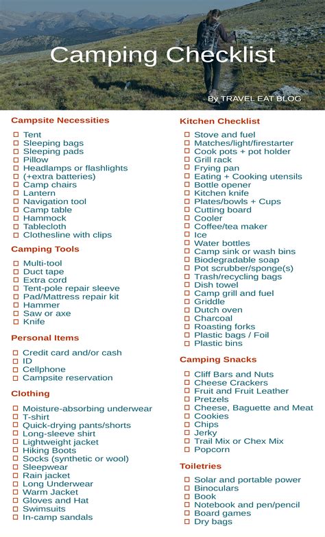 Camping Pack List Printable Printable Word Searches