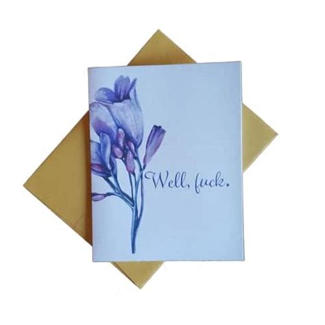 Amazon Well Fuck Funny Sympathy Card X Swearing Inappropriate Adult Card Single