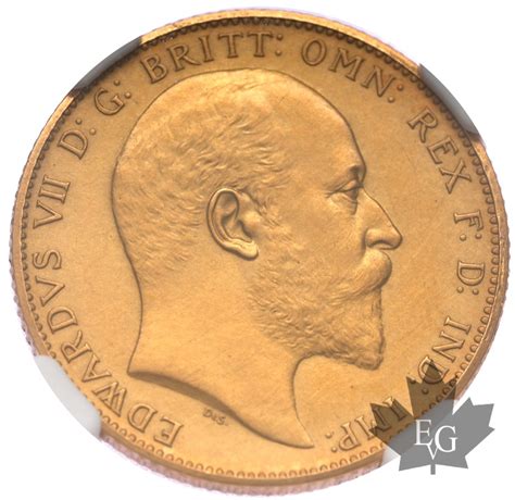 Coins Royaume Uni Sovereign Edward Vii Ngc Pf Matte