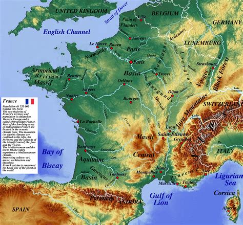 france map geography  france map  france