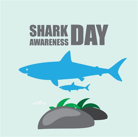 Shark Awareness Day Vector. Good for posters, social media ads. Simple ...